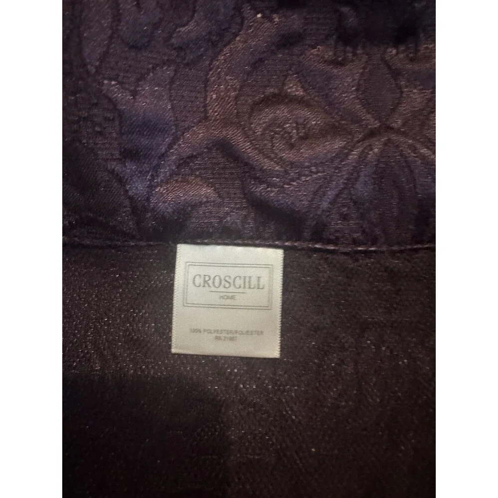 VINTAGE CROSCILL Home Curtain Panel Maroon 40”x 86” SET OF 2